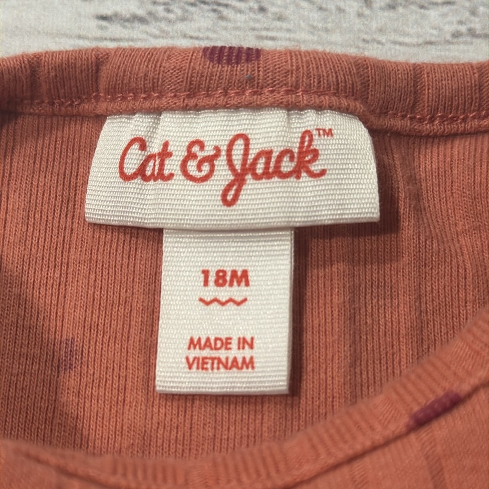 Cat & Jack Long Sleeve Ribbed Tee with Ruffles - Picture 2 of 5